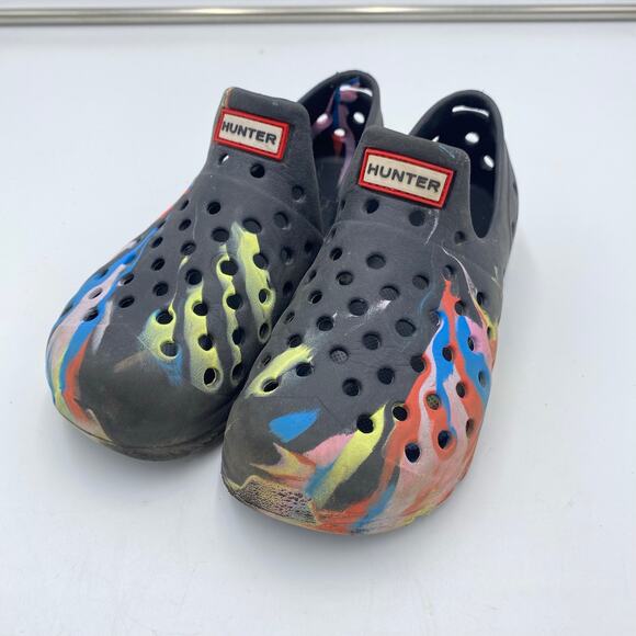 Hunter Unisex Youth Marble Paint Graphics Water Shoes Size UK9 (10c) - Picture 1 of 8